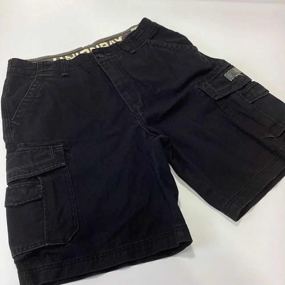 UNION BAY Men's Black Cargo Shorts with Utility Pockets Size 34